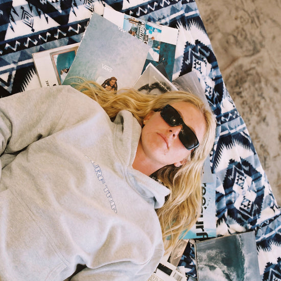 Surf Trip Vintage Plaid Hoodie